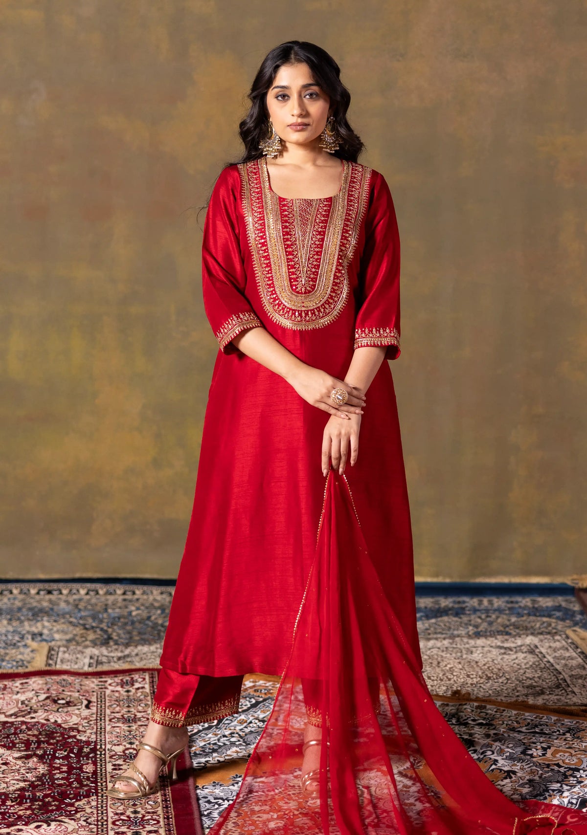Deep Red Suit Set
