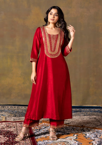 Deep Red Suit Set