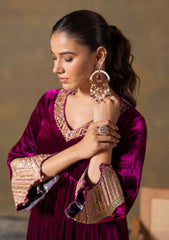 Velvet Wine Suit Set