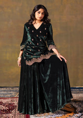 Deep Green Short Kurta & Palazzo Set