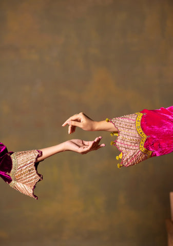 Velvet Rani Pink Suit Set