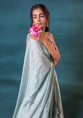 Sea Green Silk Lehenga Set