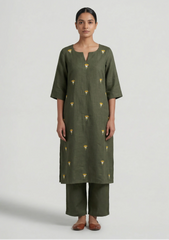 Olive Kurta Set