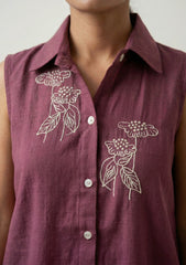 Plum Shirt & Pant Set