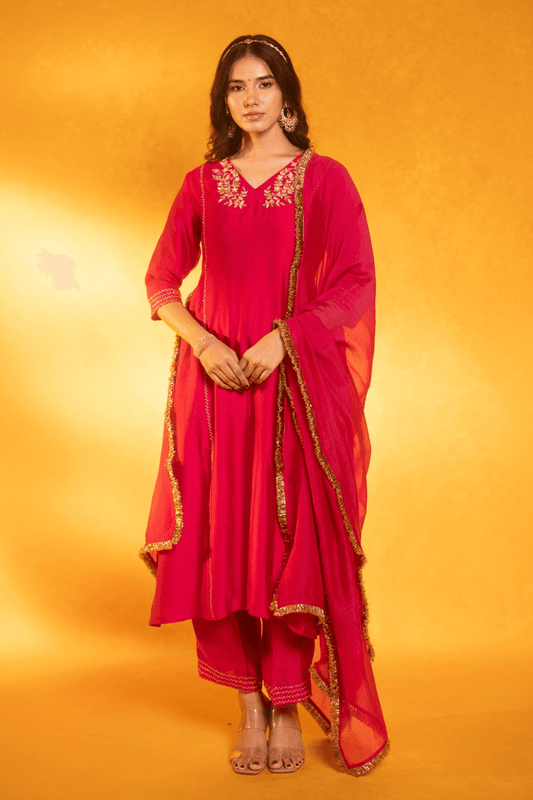 Pink silk dress