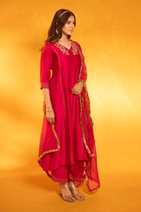 Pink silk dress