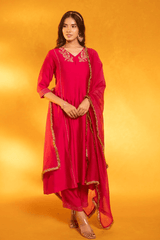 Pink silk dress