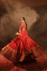 Red bridal lehenga