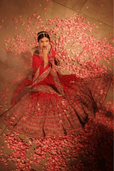 Red bridal lehenga set