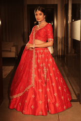 Red bridal lehenga