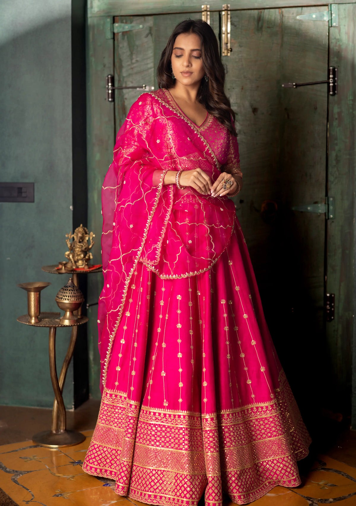 Hot pink lehenga set