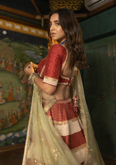 Rich rust lehenga  with contrasting dupatta