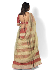 Rich rust lehenga  with contrasting dupatta
