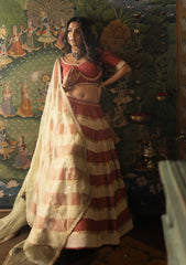Rich rust lehenga  with contrasting dupatta