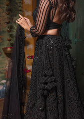 Black sequin lehenga set