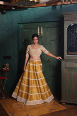 Yellow Mustard Lehenga Achkan