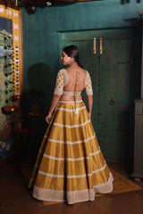 Yellow Mustard Lehenga Achkan
