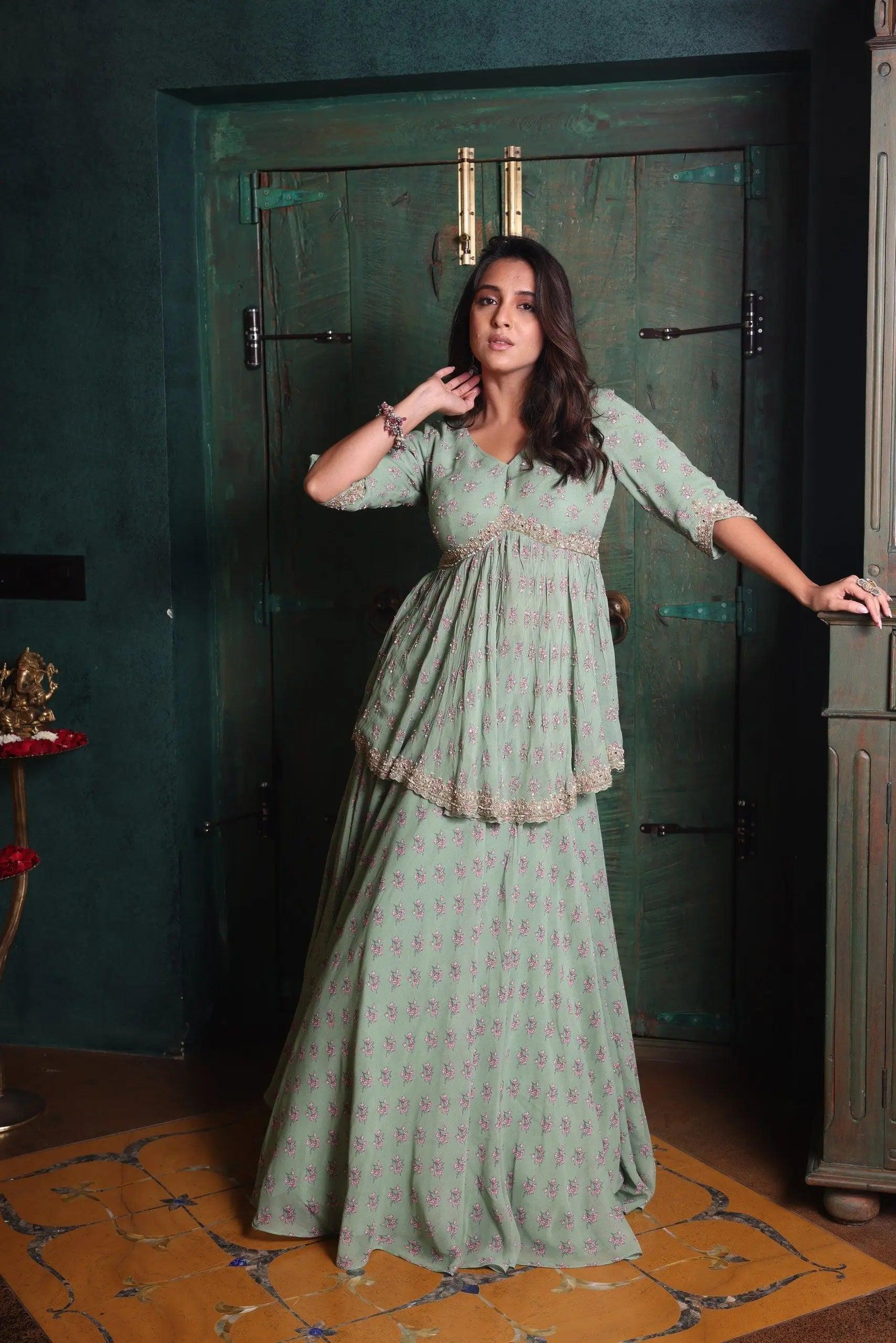 Sea Green Outfit Achkan