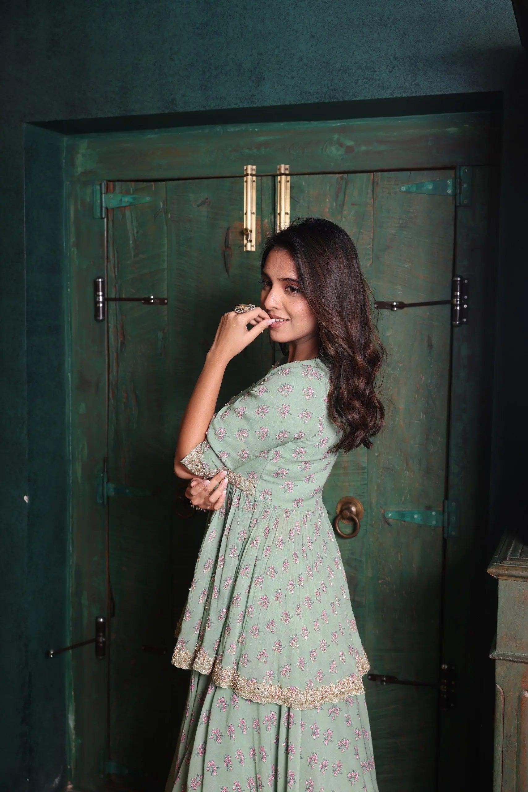 Sea Green Outfit Achkan