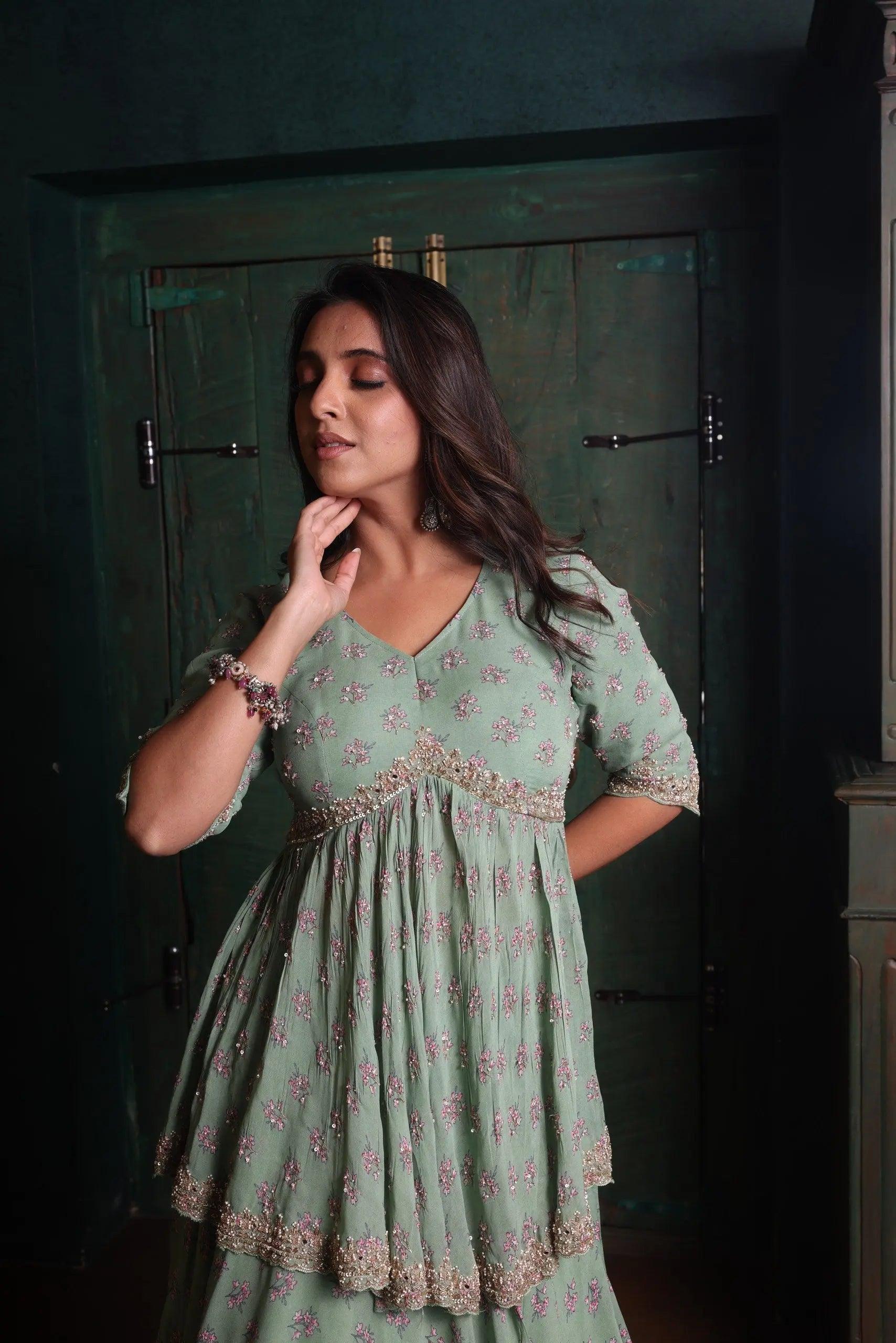 Sea Green Outfit Achkan