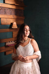 White Lehenga Set Achkan
