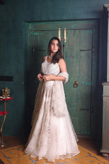 White Lehenga Set Achkan