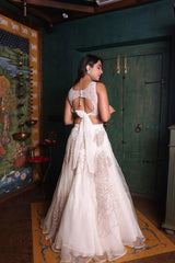 White Lehenga Set Achkan